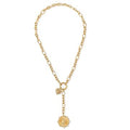Linden Toggle Chain Medallion Lariat Necklace