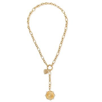 Linden Toggle Chain Medallion Lariat Necklace