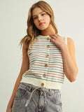 Multi Color Striped Vest