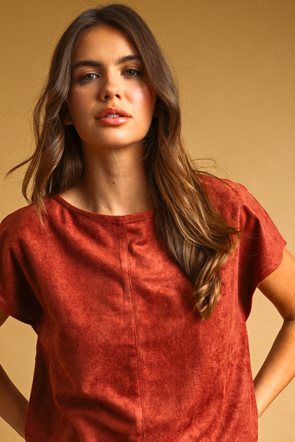 Suede Crop Top