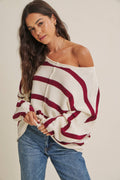 Stripe Slouchy Sweater