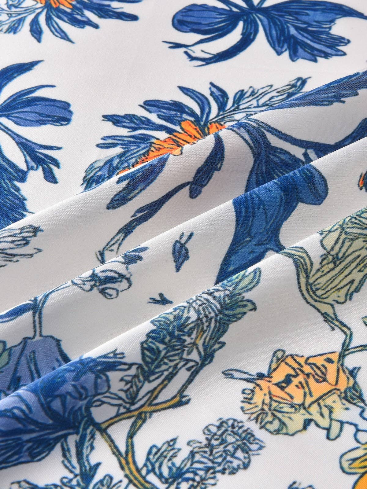 Scarvii Vintage Botanical Blue Scarf