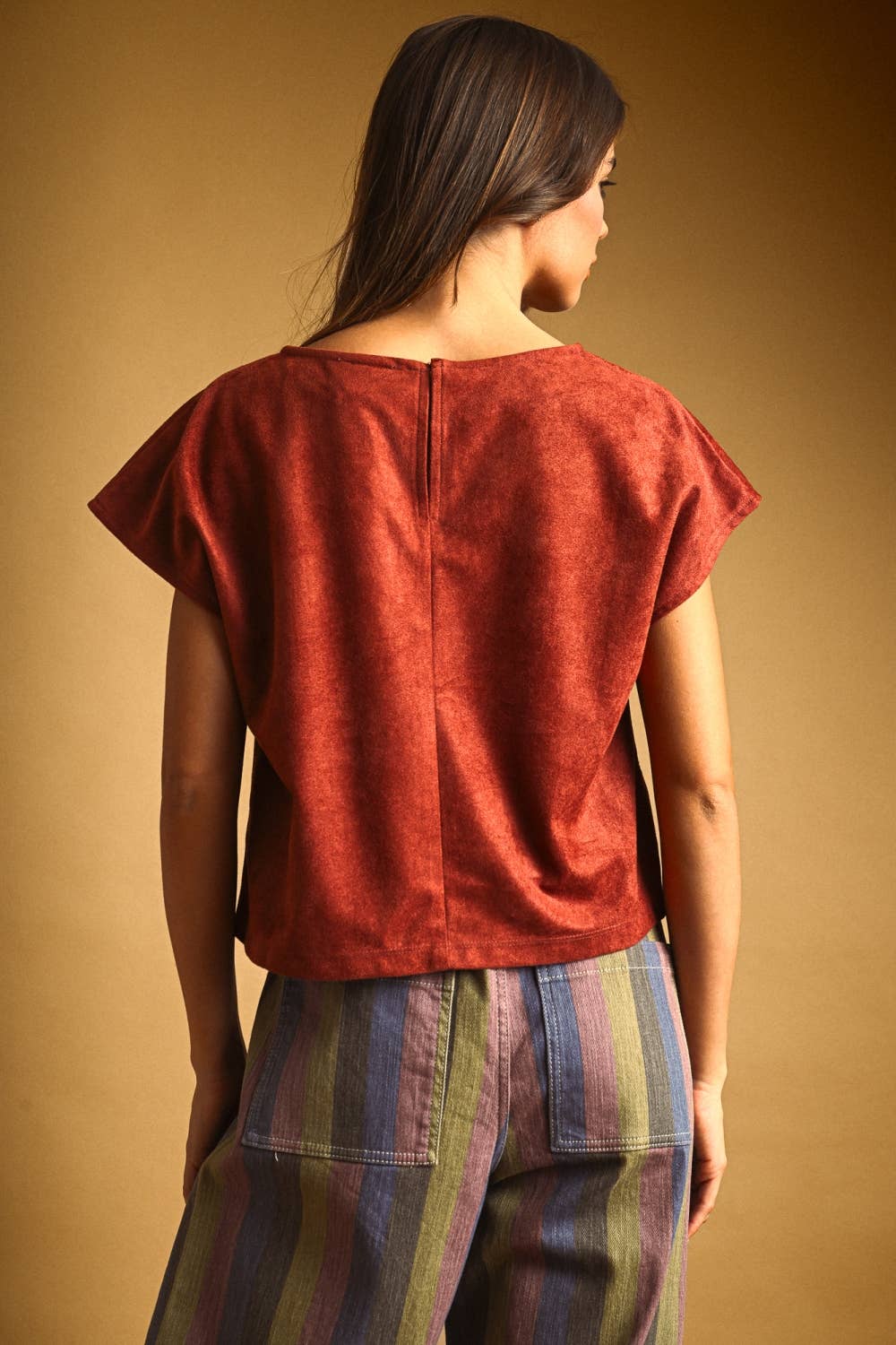 Suede Crop Top