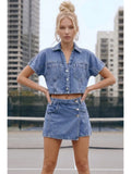 Cropped Denim Top