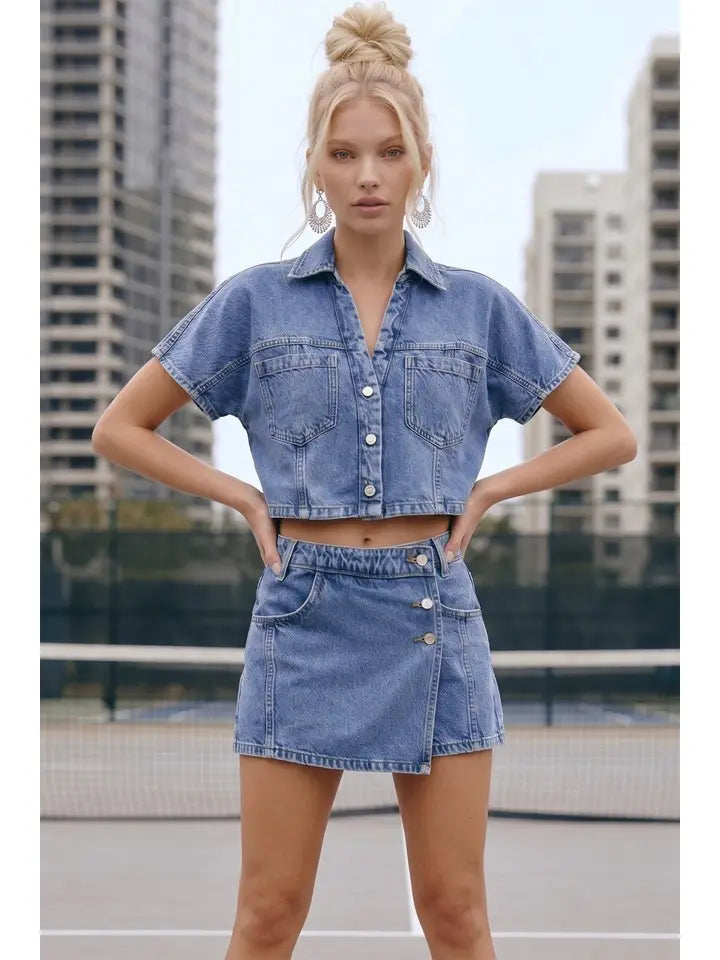 Denim Skort