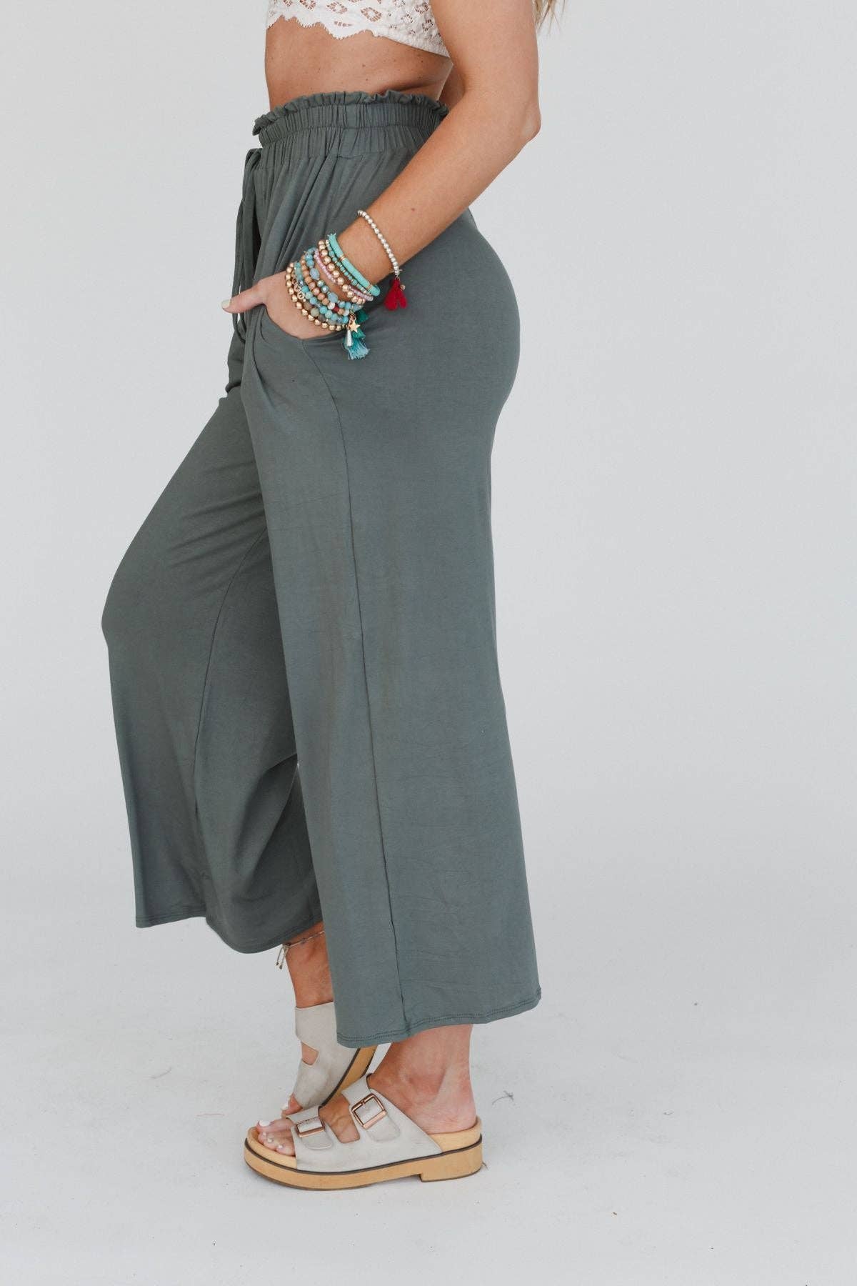 Forever Comfy Drawstring Wide Leg Pants