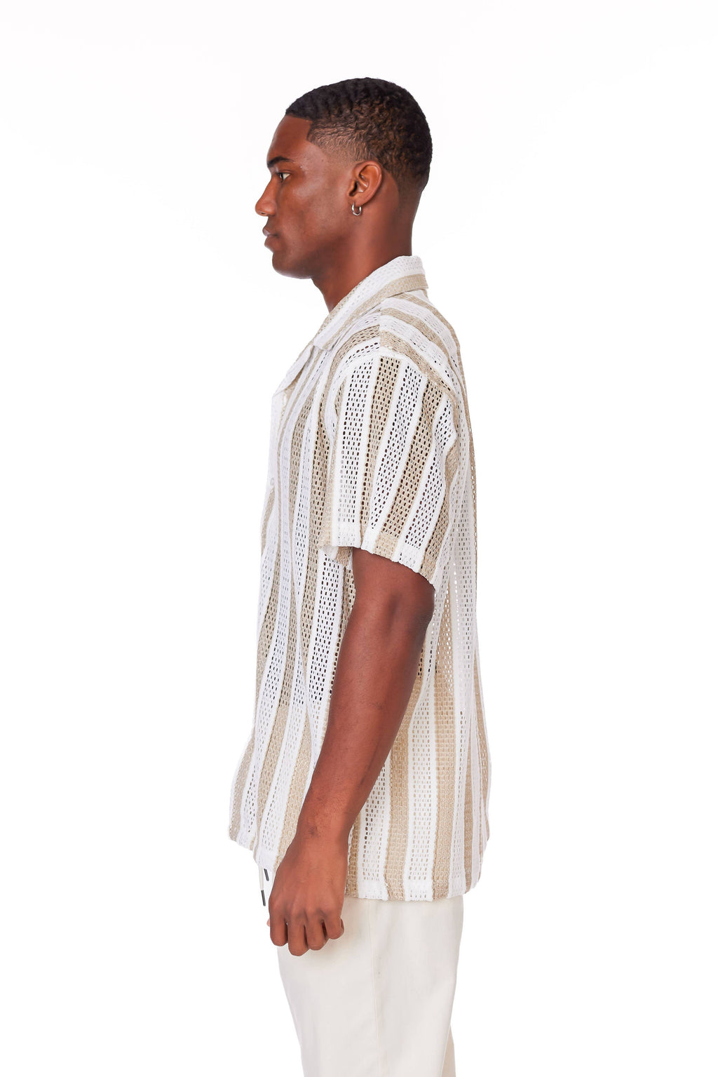 Men's Crochet Short Sleeve Shirt