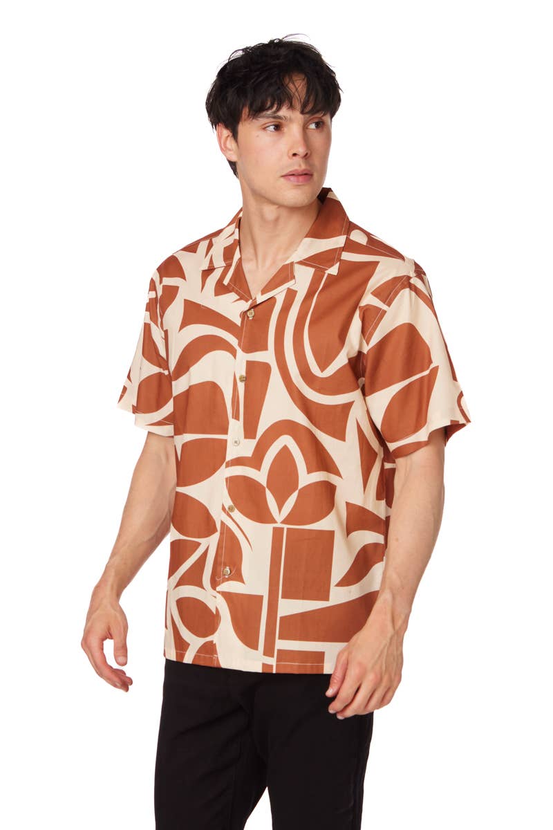 Mens Camp Collar Shirt