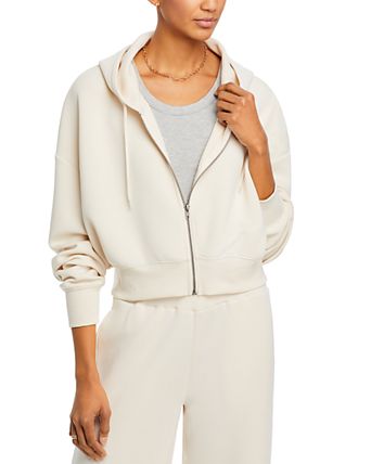 Pearl Cloud Fleece Crop Zip-Up