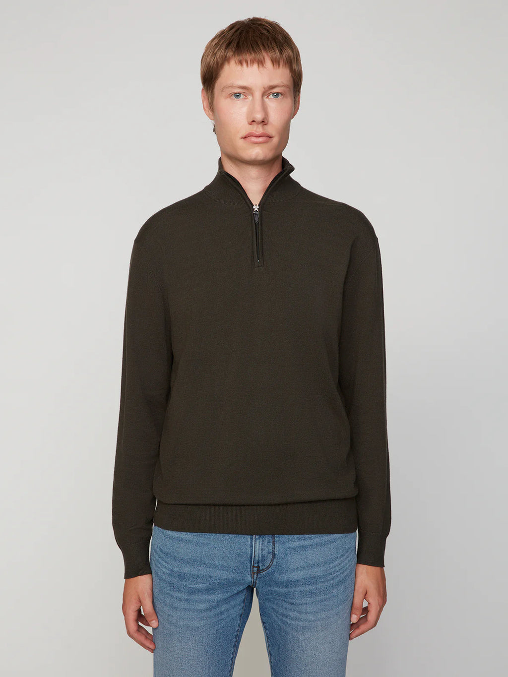 Quarter Zip Cashmere Touch Sweater