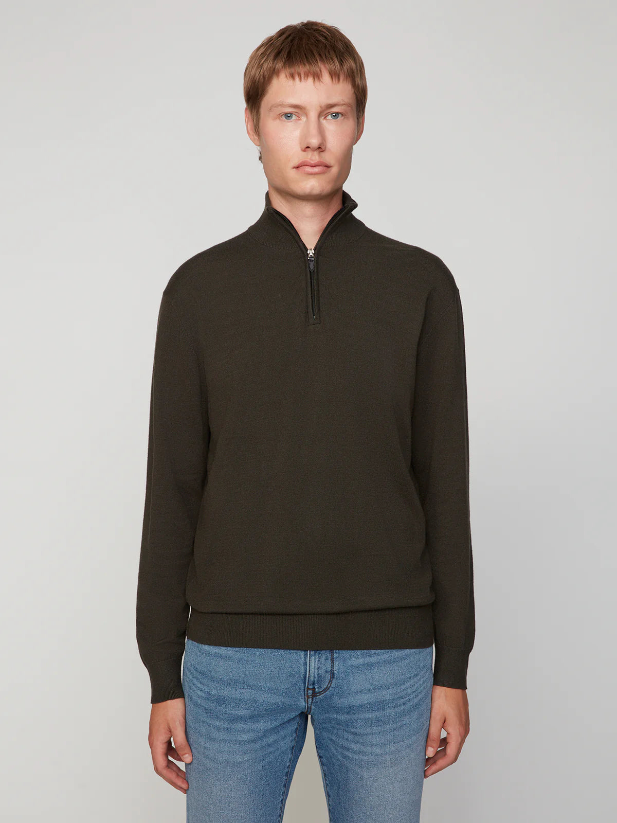 Quarter Zip Cashmere Touch Sweater