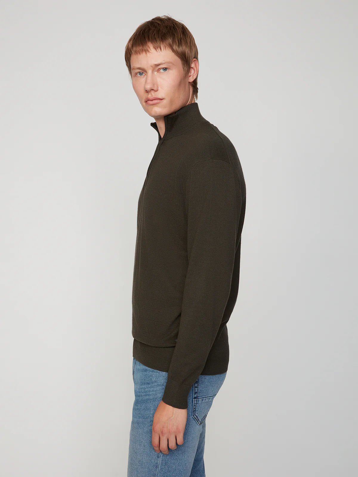 Quarter Zip Cashmere Touch Sweater