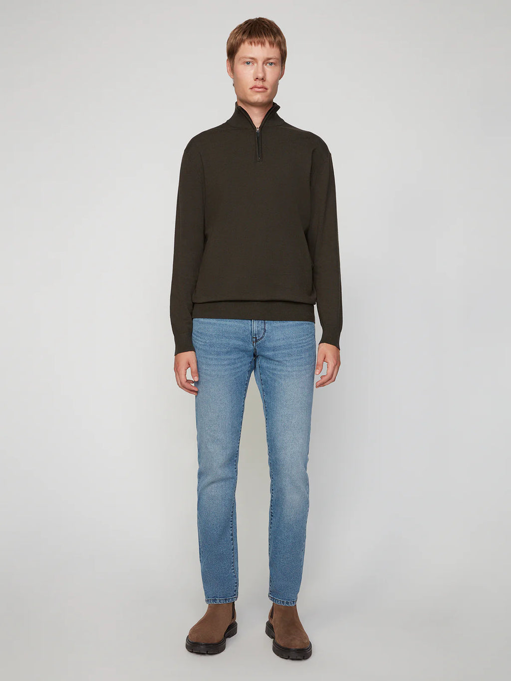 Quarter Zip Cashmere Touch Sweater