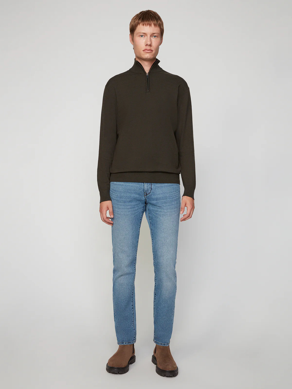 Quarter Zip Cashmere Touch Sweater
