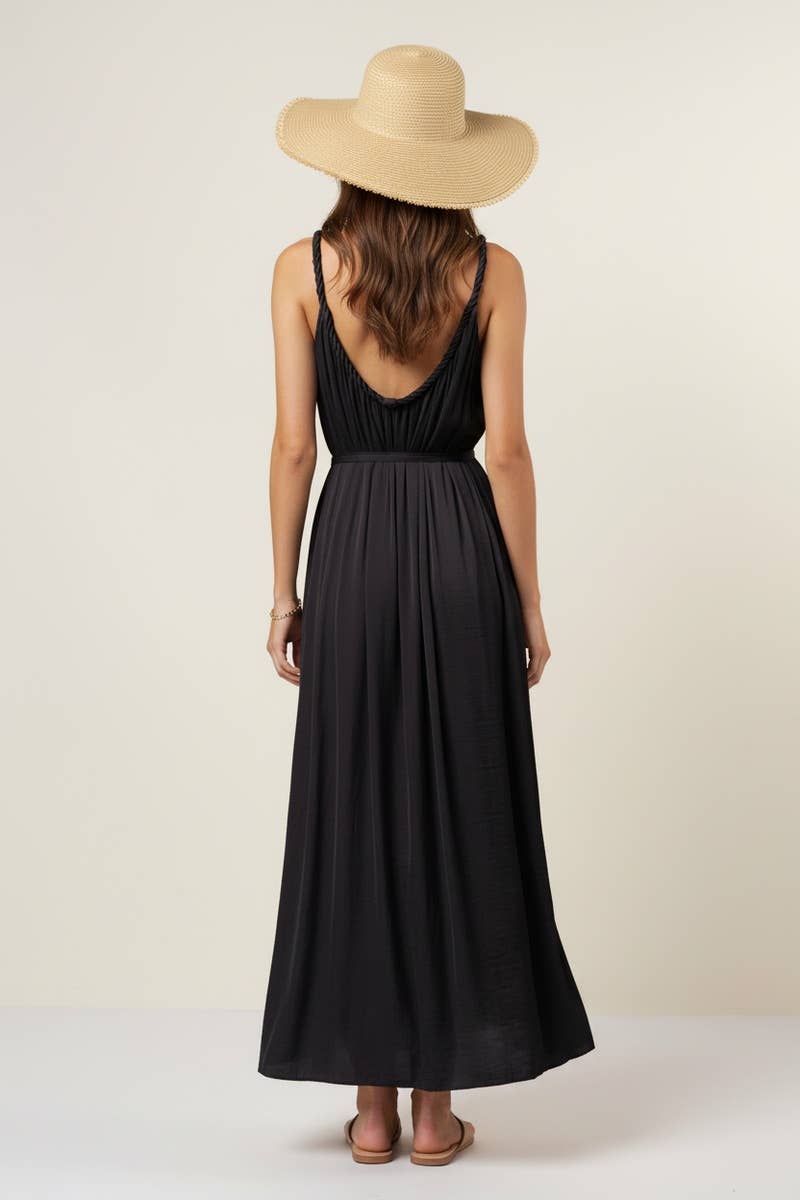 Braided Neckline Maxi Dress