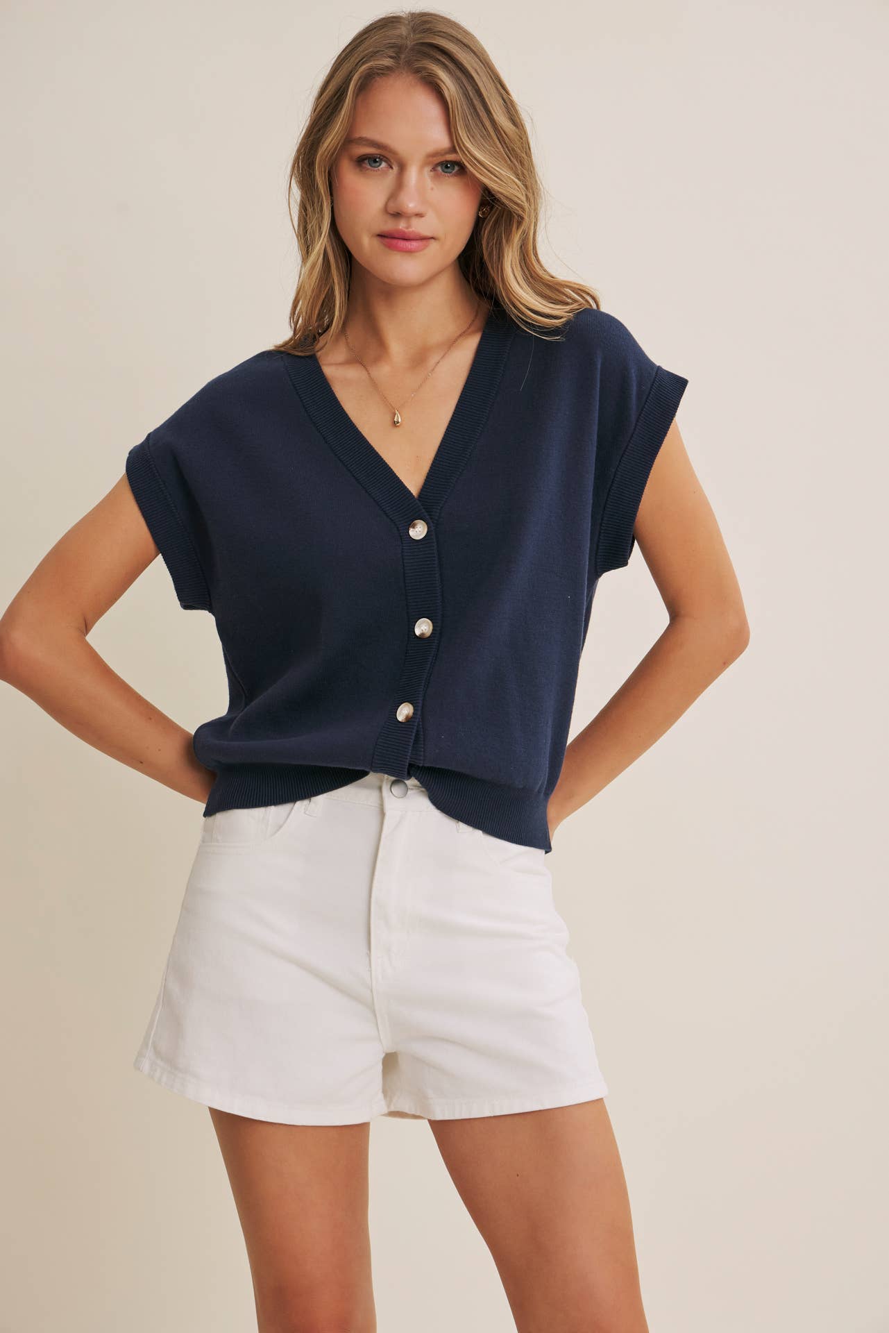 Button Down Sweater Vest