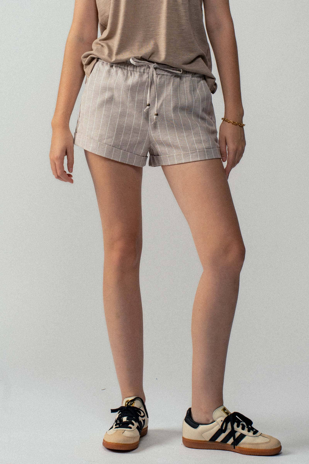 Relaxed Fit Linen Blend Shorts