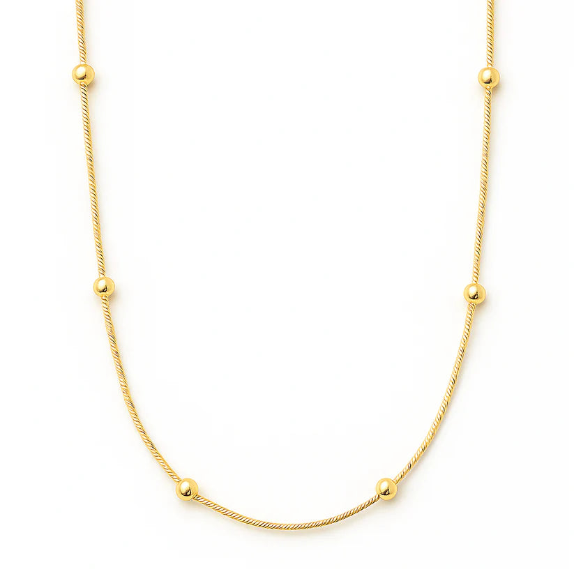 Rozlyn Beaded Ball Chain Necklace