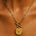 Asher Compass Pendant Toggle Chain Necklace