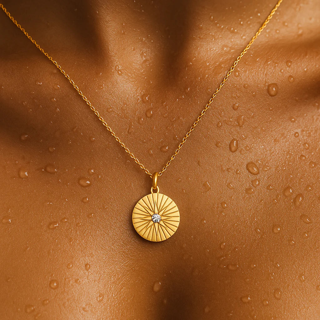 Rue Sunburst Disc Necklace