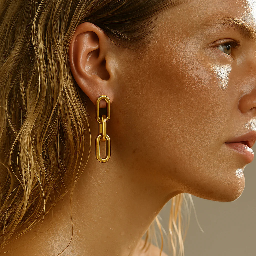 Gage Oversized Link Earring