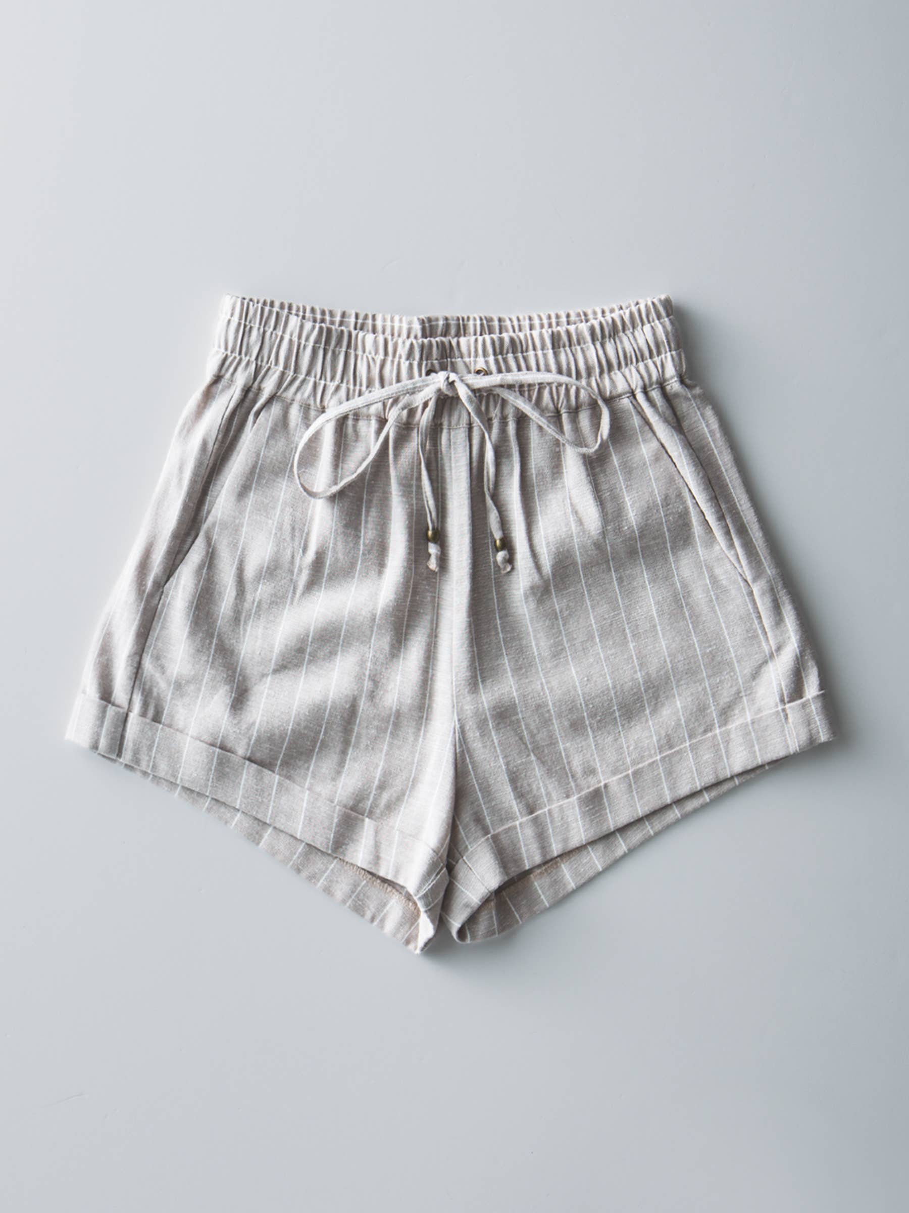 Relaxed Fit Linen Blend Shorts