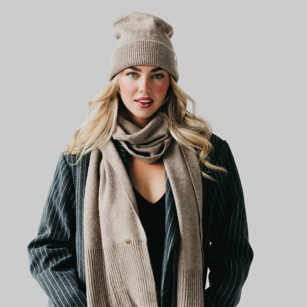 Cashmere Wrap and Beanie Duo