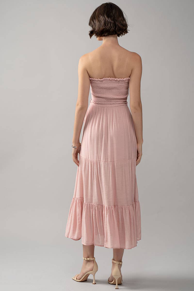 Smocked Tiered Ruffle Maxi Dress