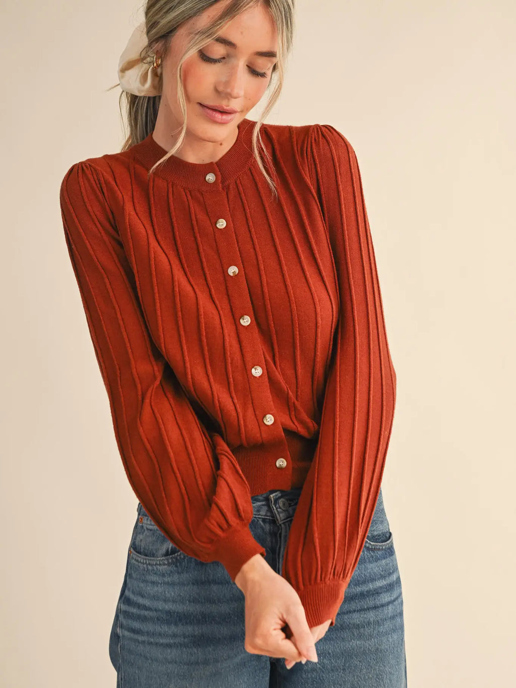 Ribbed Sweater Cardigan