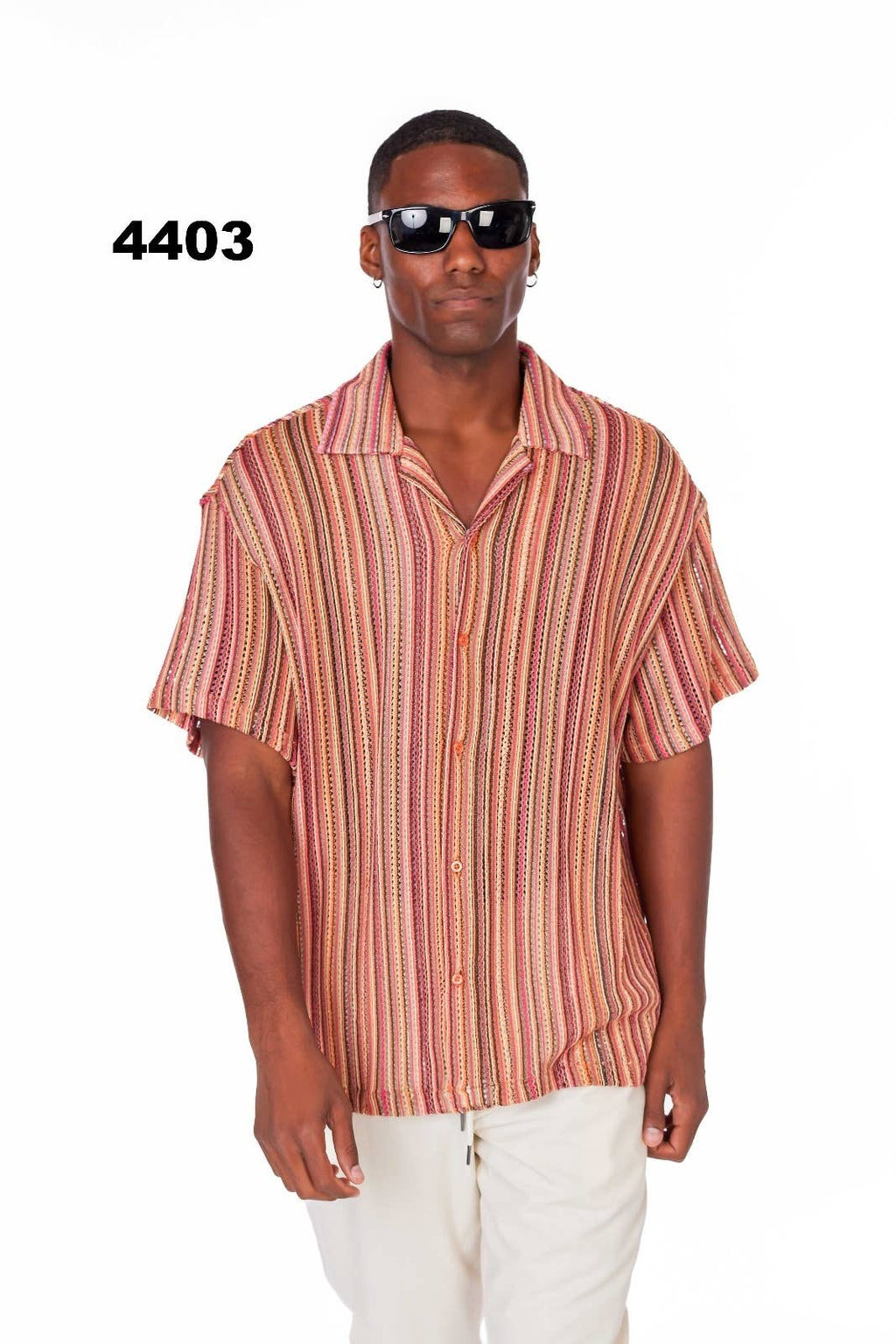 Men's Crochet Short Sleeve Shirt