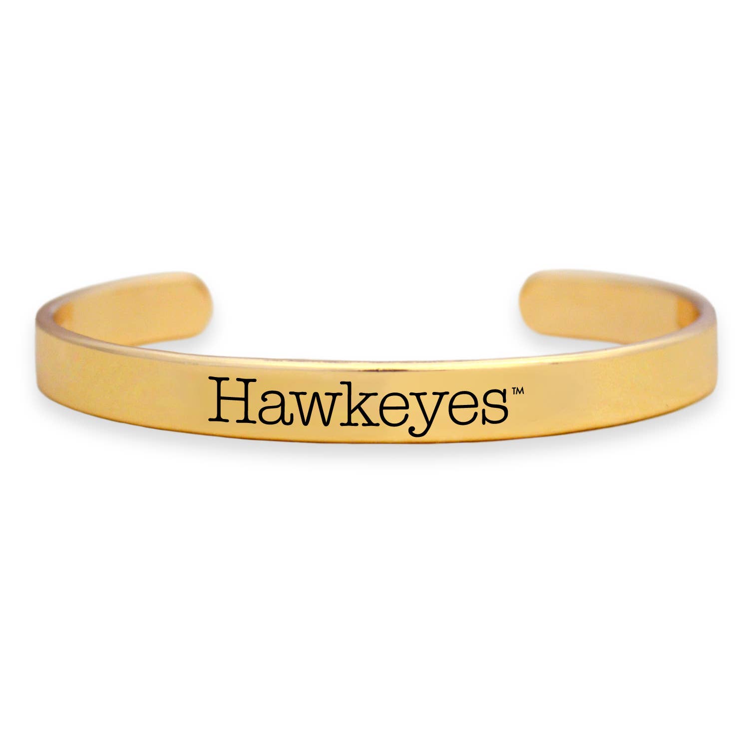 Iowa Hawkeyes Mascot Gold Cuff Bracelet