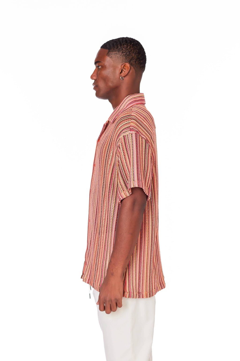 Men's Crochet Short Sleeve Shirt