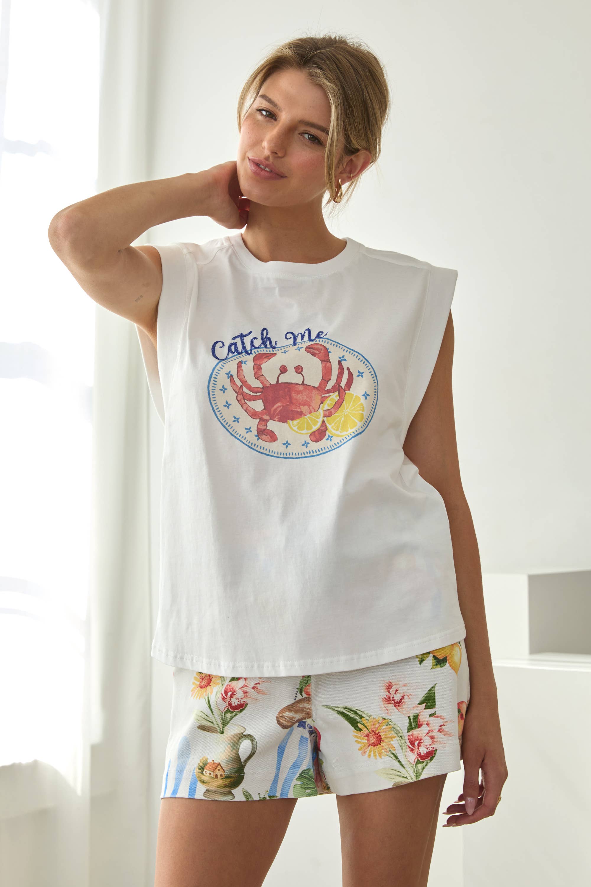 Crab Sleeveless Tee