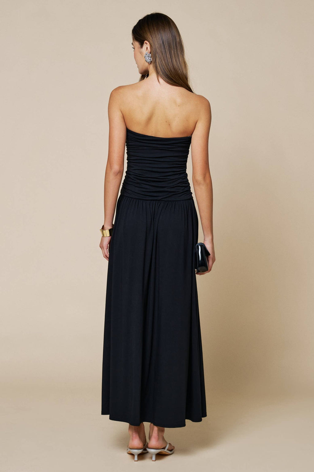 Strapless Ruched Maxi