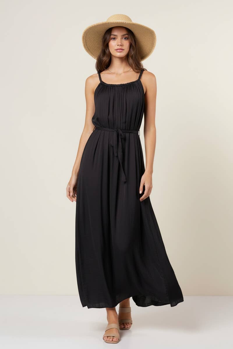 Braided Neckline Maxi Dress