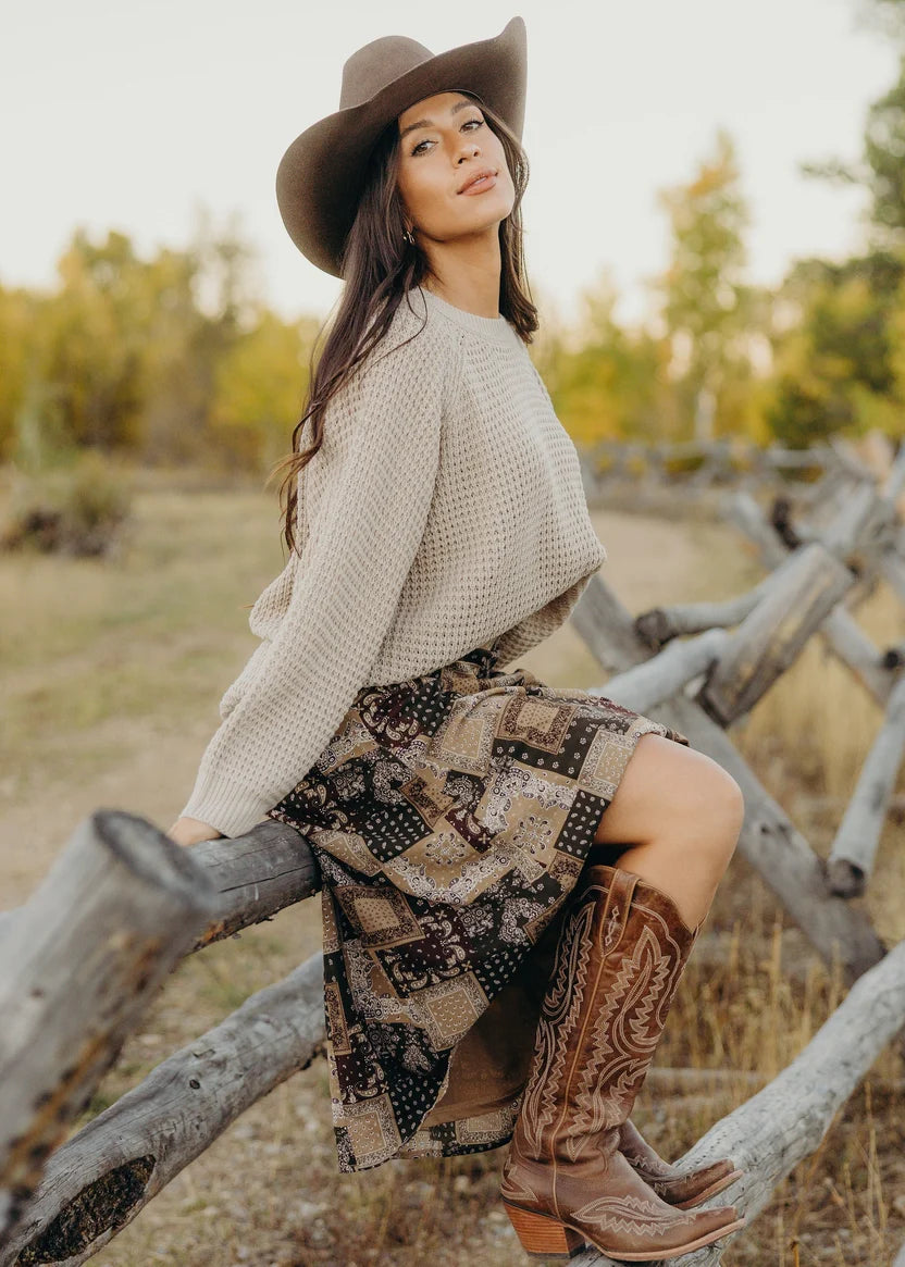 Raglan Knit Pullover in Cozy