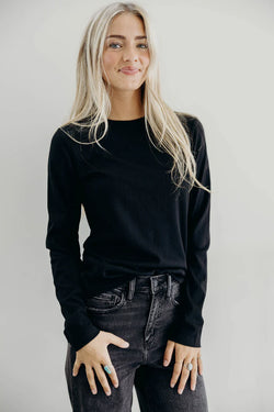 Pointelle Long Sleeve Tee