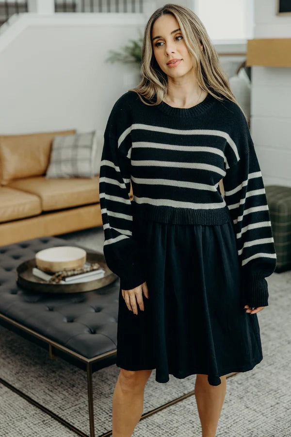 The Cameron Light Grey Sweater Dress