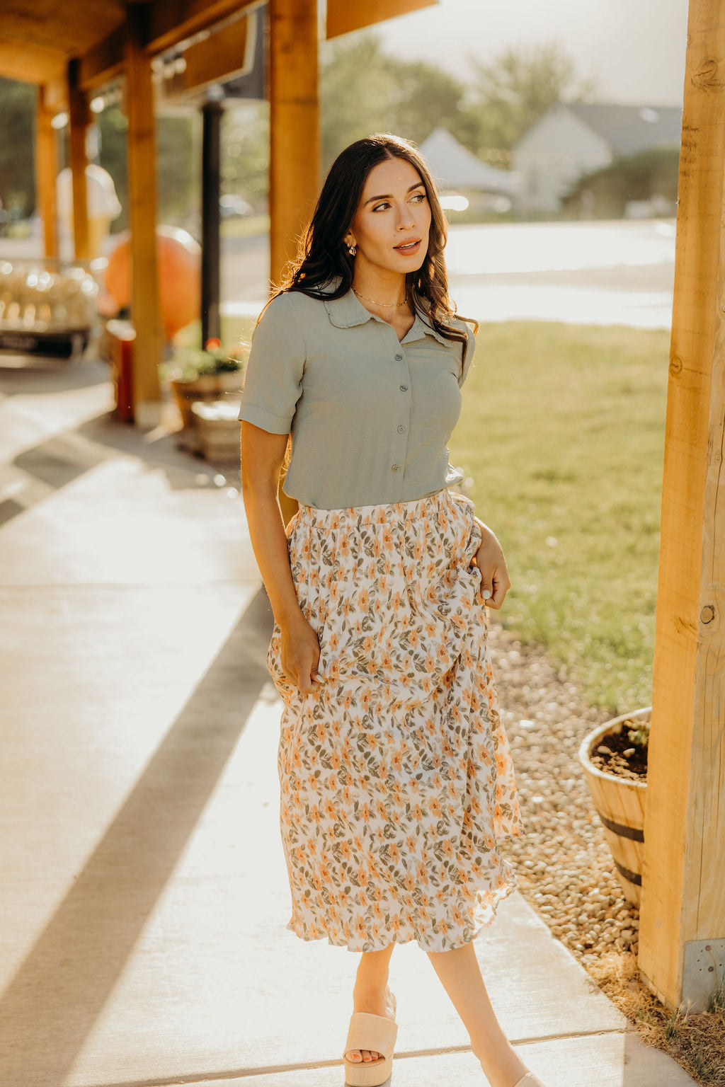 Ruffled Collared Blouse