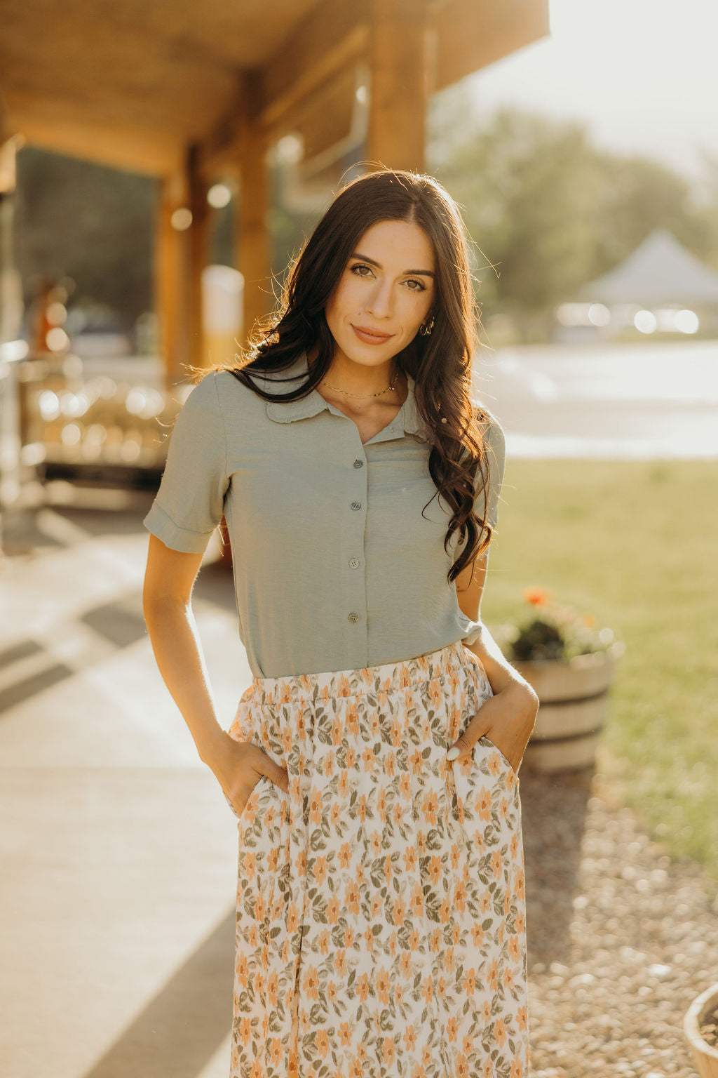 Ruffled Collared Blouse