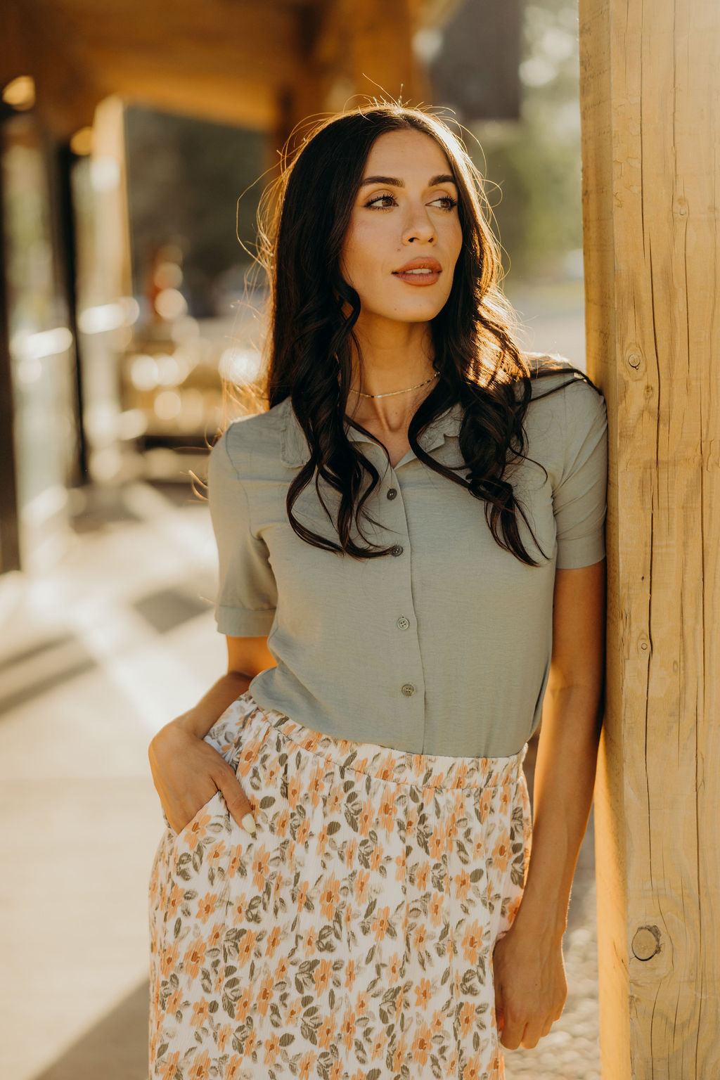 Ruffled Collared Blouse