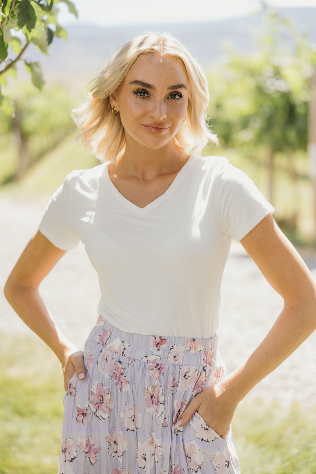 Short Sleeve V-Neck Tee