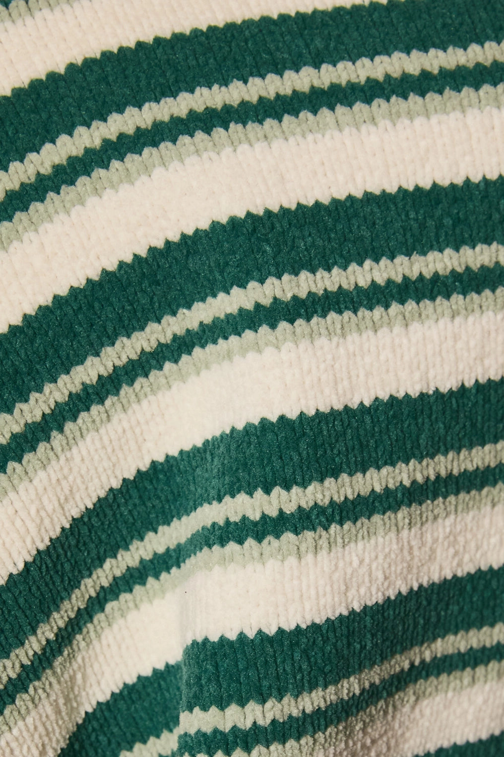 Striped Mock Neck Oversized Knit Sweater Top