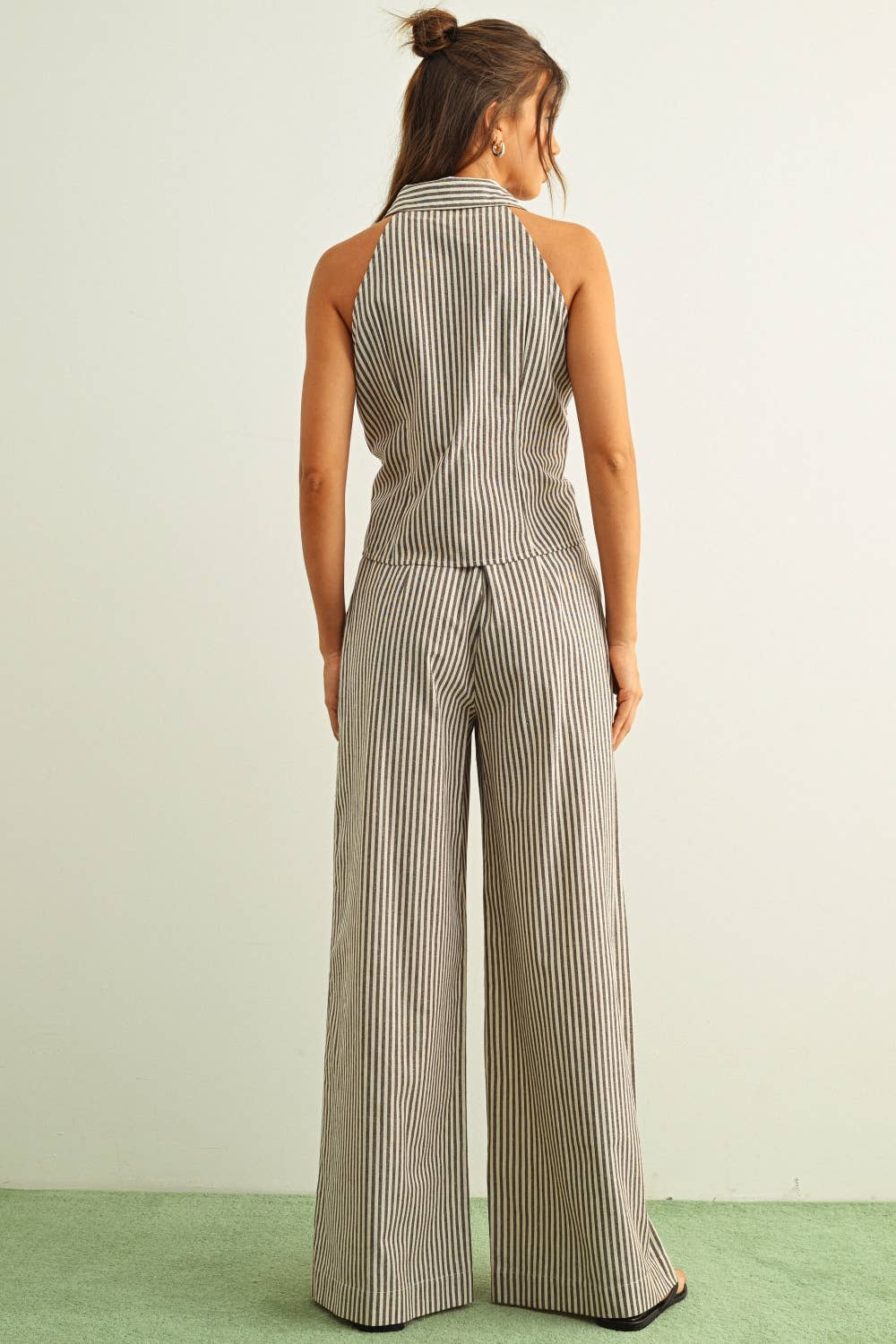 Striped Wide Leg Trouser