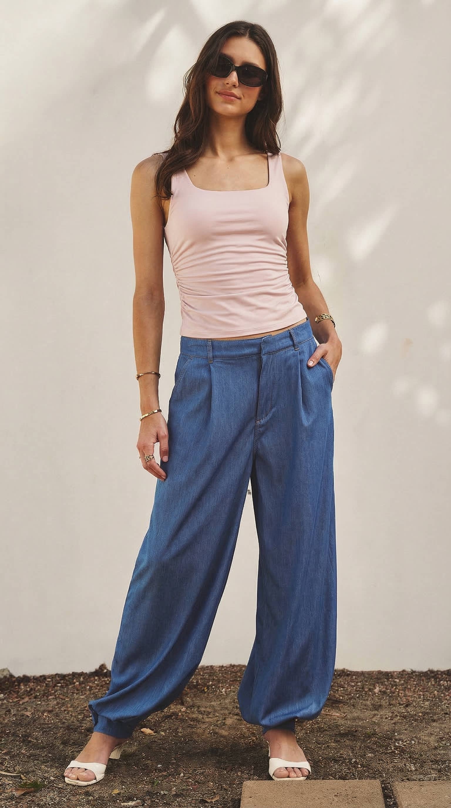 Side-Ruched Tank