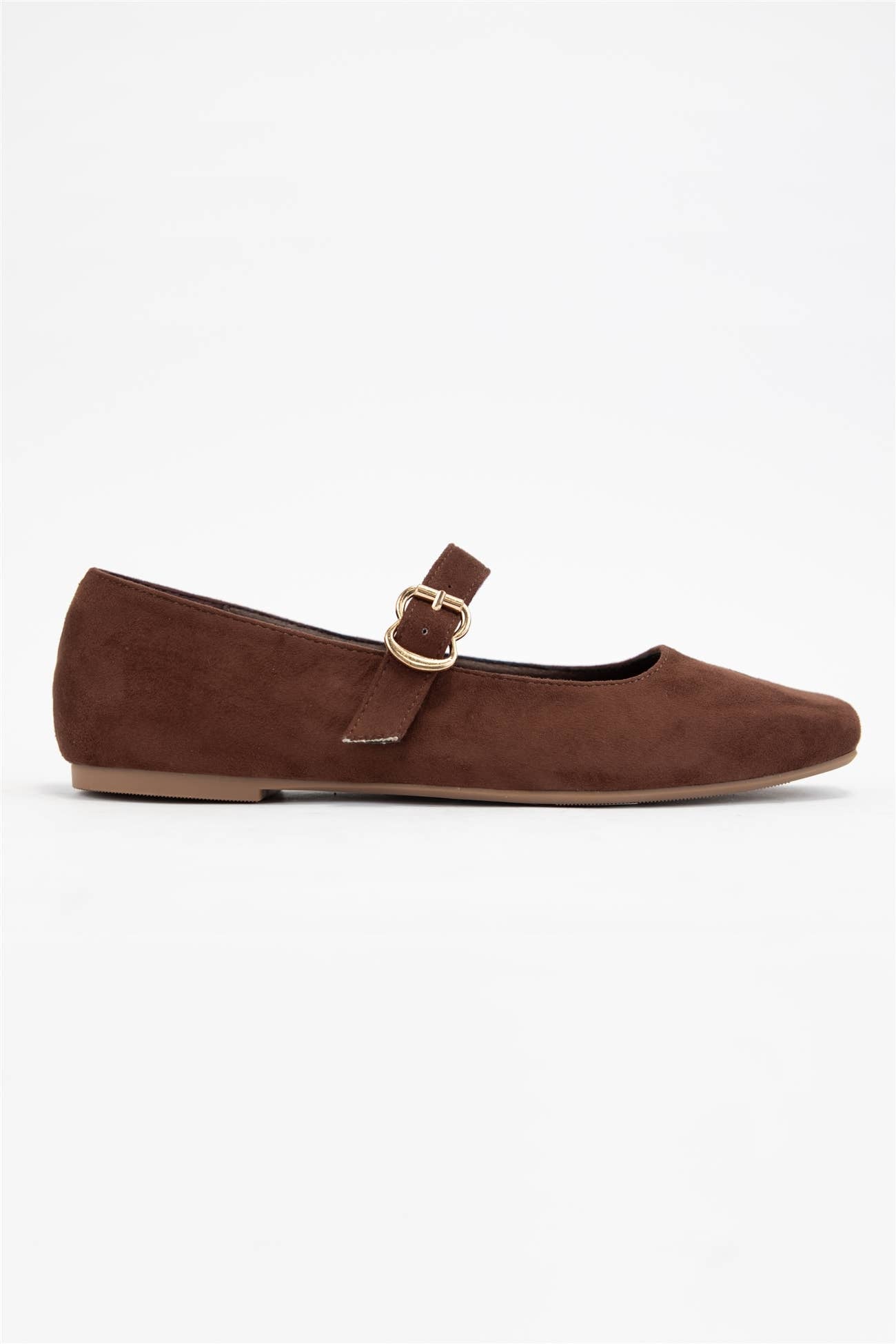 Charlotte Buckled Strap Square Toe Mary Jane Flats