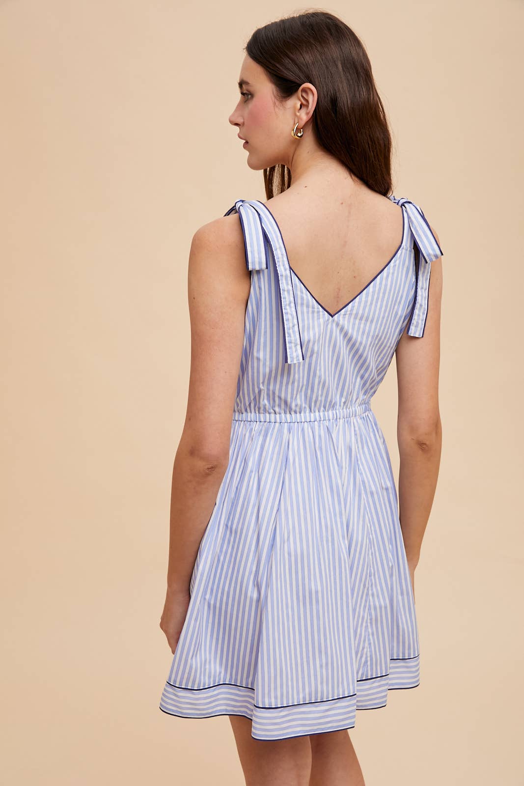 Nautical Striped Contrast Mini Dress