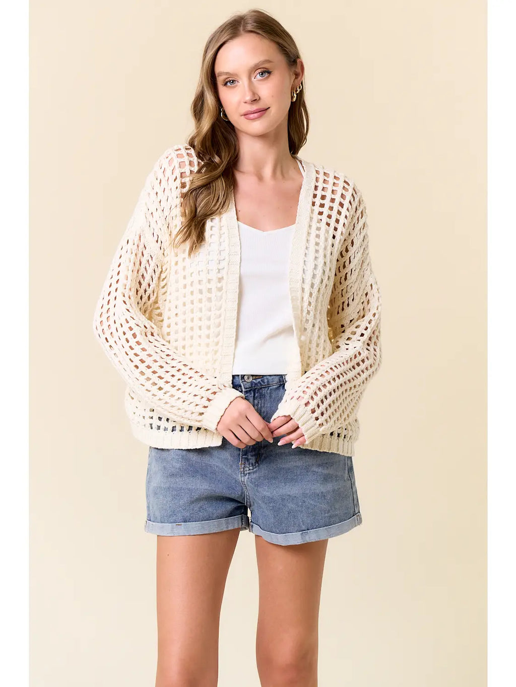 Crochet Open Cardigan