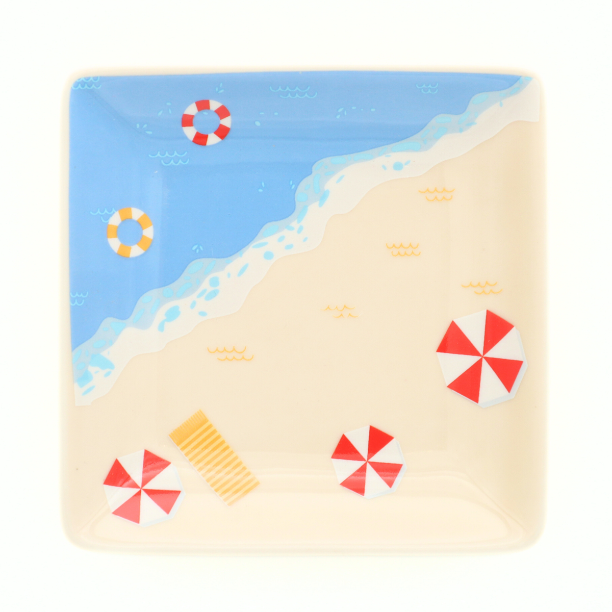 Square Trinket Tray - Beach Scene