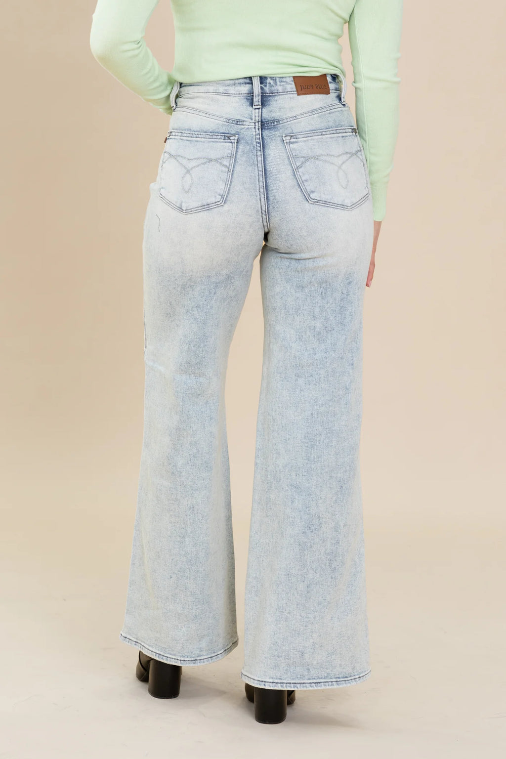 Judy Blue Tummy Control Retro Wide Jeans